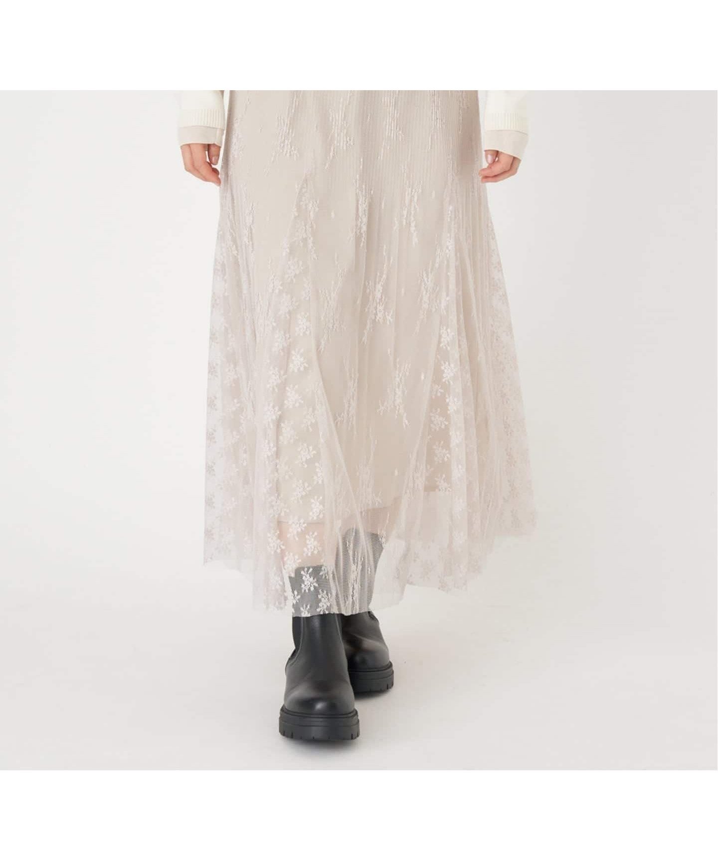 【イエナ/IENA】の《追加 》トリミングレーススカート インテリア・キッズ・メンズ・レディースファッション・服の通販 founy(ファニー) 　ファッション　Fashion　レディースファッション　Fashion for Women　スカート　Skirts　2025年　2025　2025-2026秋冬・A/W　Autumn/Winter 2025–26 AW25–26　プリーツ　Pleats, Pleated　ペチコート　Petticoat, Underskirt　レース　Lace, Lace Fabric　ナチュラル|ID: prp329100004742813 ipo3291000000034273027