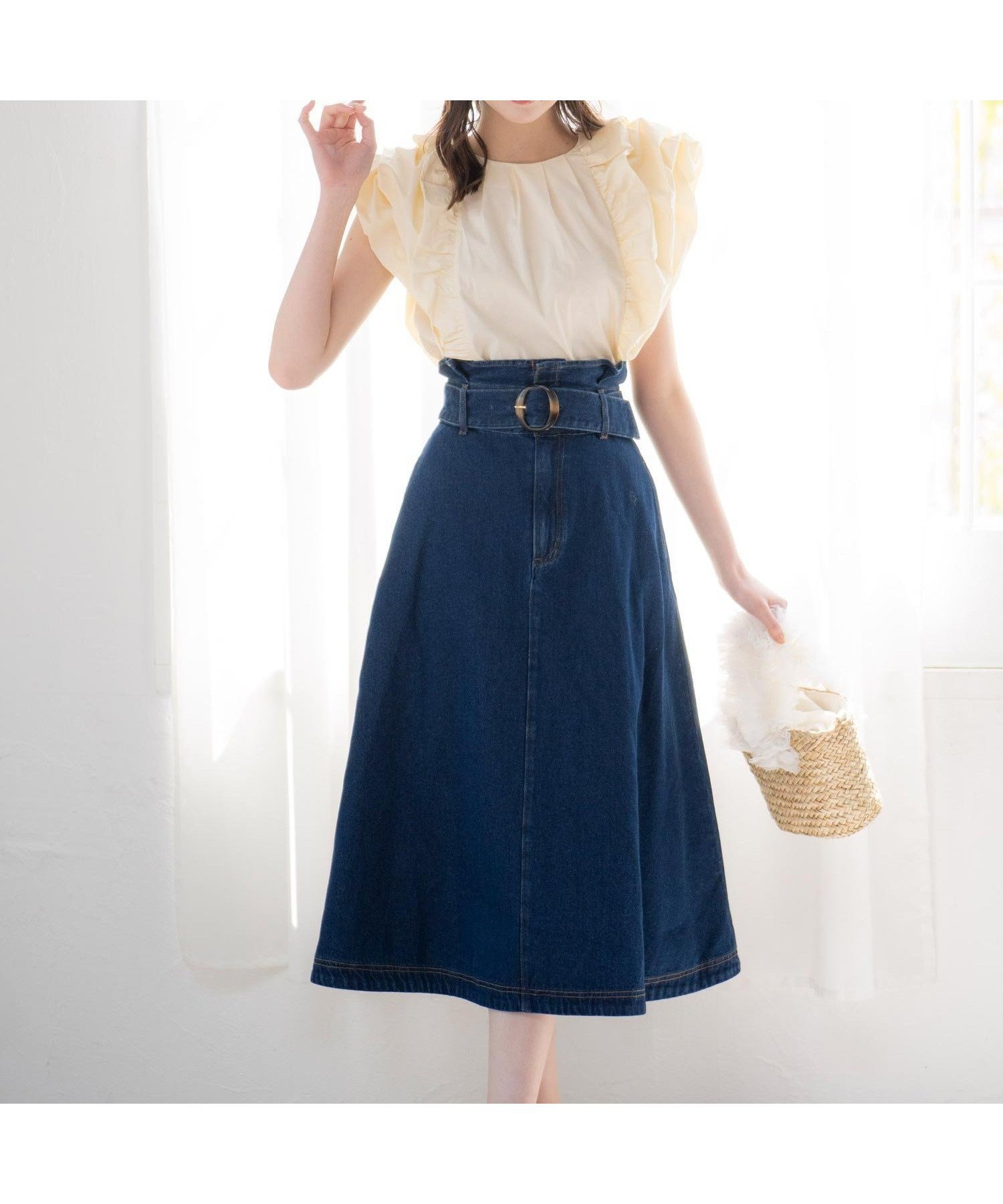 【ノエラ/Noela】のデニムフレアスカート インテリア・キッズ・メンズ・レディースファッション・服の通販 founy(ファニー) 　ファッション　Fashion　レディースファッション　Fashion for Women　スカート　Skirts　Aライン・フレアスカート　A-Line & Flared Skirts　フレア　Flare, Flared　ポケット　Pocket, Pocket Detail　インディゴ|ID: prp329100004742856 ipo3291000000034436491