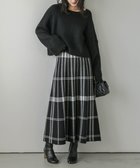 【ラジュール/Lajour】のジャガードニット チェック柄スカート 人気、トレンドファッション・服の通販 founy(ファニー) ファッション Fashion レディースファッション Fashion for Women スカート Skirts おすすめ Recommended / Our Picks エアリー Airy Texture クラシカル Classical, Vintage-Inspired シンプル Simple, Minimal ストレッチ Stretch, Stretchy Fabric チェック Check, Plaid, Tartan フレア Flare, Flared モダン Modern, Contemporary thumbnail ブラック×ホワイト|ID: prp329100004742895 ipo3291000000034498430