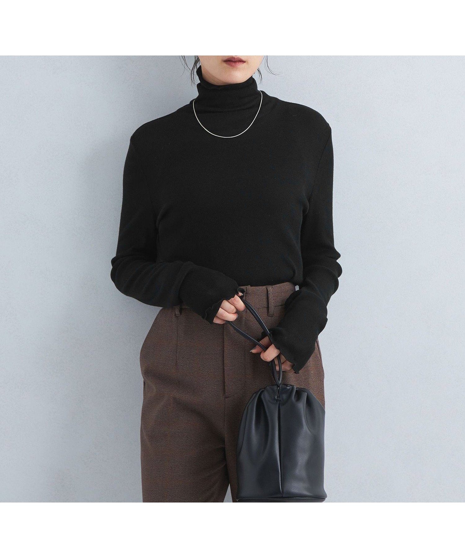 【ユナイテッドアローズ/UNITED ARROWS】のテレコ タートルネック プルオーバー カットソー インテリア・キッズ・メンズ・レディースファッション・服の通販 founy(ファニー) 　ファッション　Fashion　レディースファッション　Fashion for Women　トップス・カットソー　Cut & Sew Tops　カジュアルプルオーバー・ニットトップス　Pullovers & Knit Tops / Casual Pullovers　カットソー・ベーシックTシャツ　Cut-and-Sewn Tops / Stretch Tees & Basics　タートルネック・ハイネックトップス　Turtlenecks & High-Neck Tops　インナー　Innerwear　秋　Autumn　カットソー　Cut and Sewn Top　サロペット　Overalls, Salopette　シンプル　Simple, Minimal　スウェット / スエット　Sweatshirt, Sweatwear　タートルネック　Turtleneck, High Neck　テレコ　Ribbed, Rib Stitch　フィット　Fit, Slim Fit　冬　Winter / This Winter　アウトレット　Outlet / Clearance　おすすめ　Recommended / Our Picks　エレガント 上品　Elegant　BLACK|ID: prp329100004742898 ipo3291000000034273659