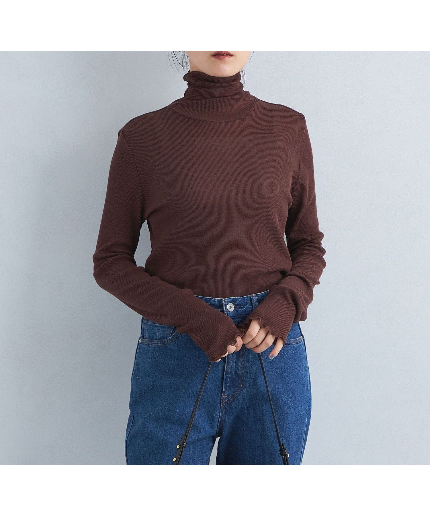 【ユナイテッドアローズ/UNITED ARROWS】のテレコ タートルネック プルオーバー カットソー インテリア・キッズ・メンズ・レディースファッション・服の通販 founy(ファニー) 　ファッション　Fashion　レディースファッション　Fashion for Women　トップス・カットソー　Cut & Sew Tops　カジュアルプルオーバー・ニットトップス　Pullovers & Knit Tops / Casual Pullovers　カットソー・ベーシックTシャツ　Cut-and-Sewn Tops / Stretch Tees & Basics　タートルネック・ハイネックトップス　Turtlenecks & High-Neck Tops　インナー　Innerwear　秋　Autumn　カットソー　Cut and Sewn Top　サロペット　Overalls, Salopette　シンプル　Simple, Minimal　スウェット / スエット　Sweatshirt, Sweatwear　タートルネック　Turtleneck, High Neck　テレコ　Ribbed, Rib Stitch　フィット　Fit, Slim Fit　冬　Winter / This Winter　アウトレット　Outlet / Clearance　おすすめ　Recommended / Our Picks　エレガント 上品　Elegant　DK.BROWN|ID: prp329100004742898 ipo3291000000034273664