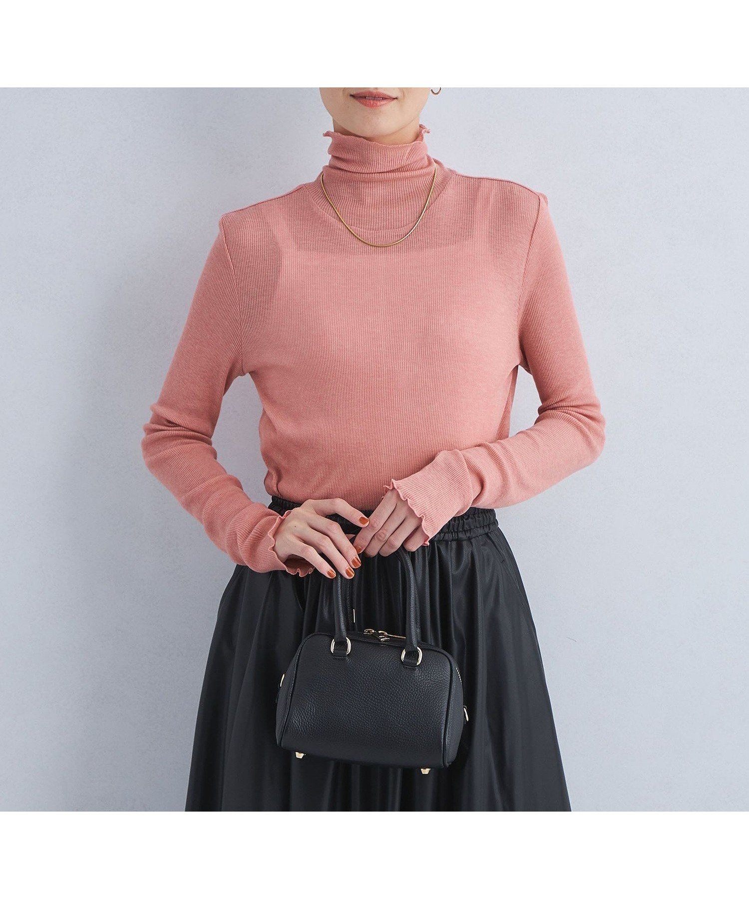 【ユナイテッドアローズ/UNITED ARROWS】のテレコ タートルネック プルオーバー カットソー インテリア・キッズ・メンズ・レディースファッション・服の通販 founy(ファニー) 　ファッション　Fashion　レディースファッション　Fashion for Women　トップス・カットソー　Cut & Sew Tops　カジュアルプルオーバー・ニットトップス　Pullovers & Knit Tops / Casual Pullovers　カットソー・ベーシックTシャツ　Cut-and-Sewn Tops / Stretch Tees & Basics　タートルネック・ハイネックトップス　Turtlenecks & High-Neck Tops　インナー　Innerwear　秋　Autumn　カットソー　Cut and Sewn Top　サロペット　Overalls, Salopette　シンプル　Simple, Minimal　スウェット / スエット　Sweatshirt, Sweatwear　タートルネック　Turtleneck, High Neck　テレコ　Ribbed, Rib Stitch　フィット　Fit, Slim Fit　冬　Winter / This Winter　アウトレット　Outlet / Clearance　おすすめ　Recommended / Our Picks　エレガント 上品　Elegant　LT.PINK|ID: prp329100004742898 ipo3291000000034273669