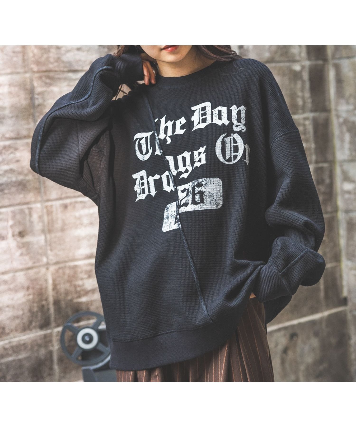 【ページボーイ/PAGEBOY】の【PBLIM】ワッフルクループルオーバー インテリア・キッズ・メンズ・レディースファッション・服の通販 founy(ファニー) 　ファッション　Fashion　レディースファッション　Fashion for Women　トップス・カットソー　Cut & Sew Tops　カジュアルプルオーバー・ニットトップス　Pullovers & Knit Tops / Casual Pullovers　おすすめ　Recommended / Our Picks　カーゴパンツ　Cargo Pants, Utility Pants　デニム　Denim, Jeans Material　ボトム　Bottoms, Lower Wear　ワッフル　Waffle, Waffle Knit　定番　Standard, Basic Item　ブラック09|ID: prp329100004742909 ipo3291000000034273769