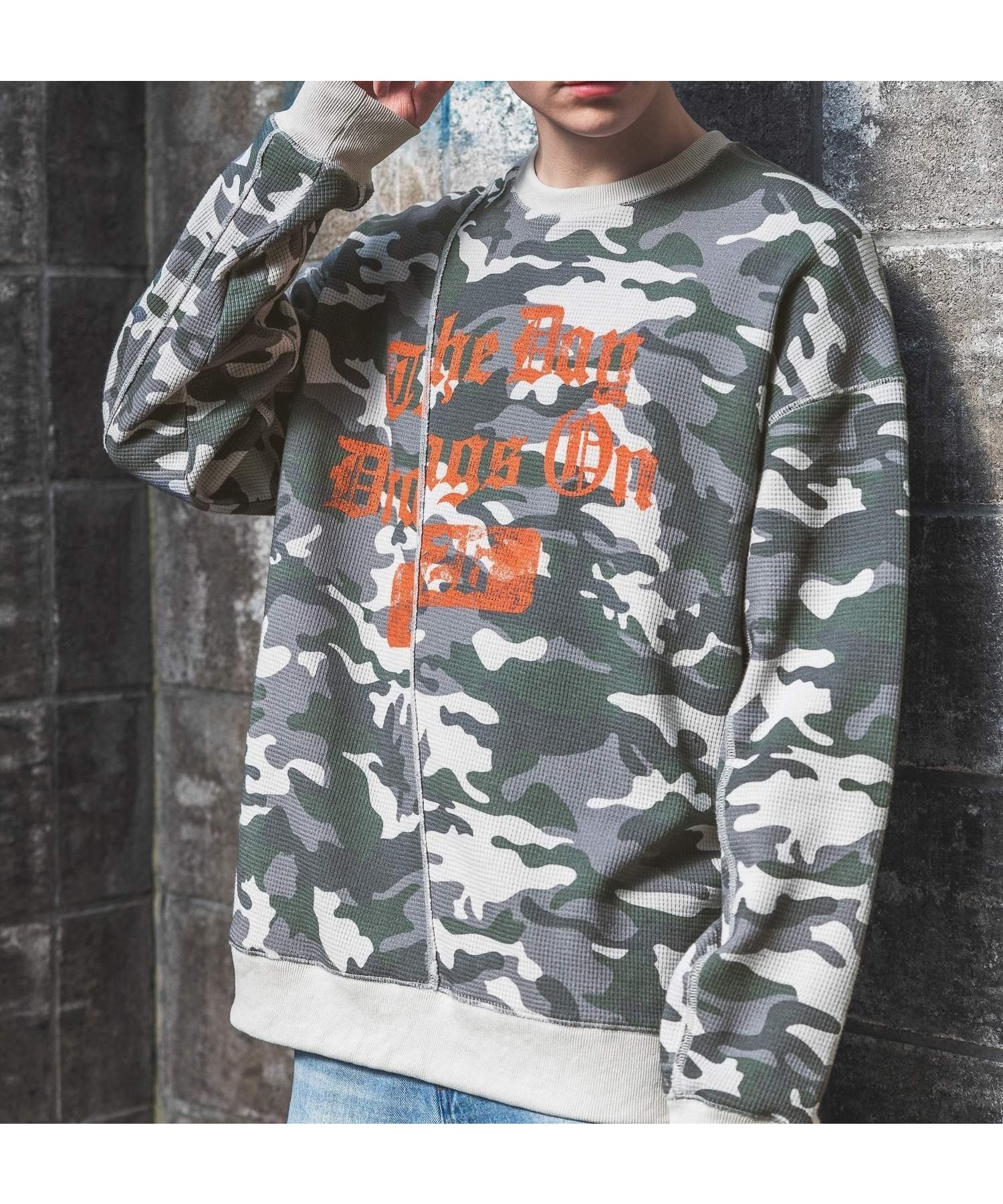 【ページボーイ/PAGEBOY】の【PBLIM】ワッフルクループルオーバー インテリア・キッズ・メンズ・レディースファッション・服の通販 founy(ファニー) 　ファッション　Fashion　レディースファッション　Fashion for Women　トップス・カットソー　Cut & Sew Tops　カジュアルプルオーバー・ニットトップス　Pullovers & Knit Tops / Casual Pullovers　おすすめ　Recommended / Our Picks　カーゴパンツ　Cargo Pants, Utility Pants　デニム　Denim, Jeans Material　ボトム　Bottoms, Lower Wear　ワッフル　Waffle, Waffle Knit　定番　Standard, Basic Item　カモフラ10|ID: prp329100004742909 ipo3291000000034273770