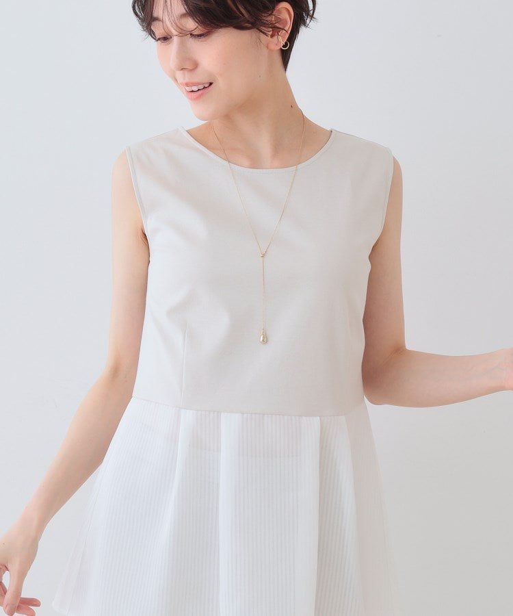 【インディヴィ/INDIVI】の【洗える/レイヤードにも活躍】ペプラムインナートップス インテリア・キッズ・メンズ・レディースファッション・服の通販 founy(ファニー) 　ファッション　Fashion　レディースファッション　Fashion for Women　トップス・カットソー　Cut & Sew Tops　インナー　Innerwear　洗える　Machine Washable　シルケット　Silket, Silky Cotton　ジャケット　Jacket, Outerwear　ジョーゼット　Georgette, Semi-Sheer Fabric　ストライプ　Stripe, Striped Pattern　スマート　Smart, Elegant　トレンド　Trend, Trending Now　定番　Standard, Basic Item　フィット　Fit, Slim Fit　フレア　Flare, Flared　ベーシック　Basic, Essential　ペプラム　Peplum, Flared Hem　羽織　Haori, Light Jacket　ロング　Long, Long-Length　おすすめ　Recommended / Our Picks　ベージュ|ID: prp329100004742925 ipo3291000000034781621