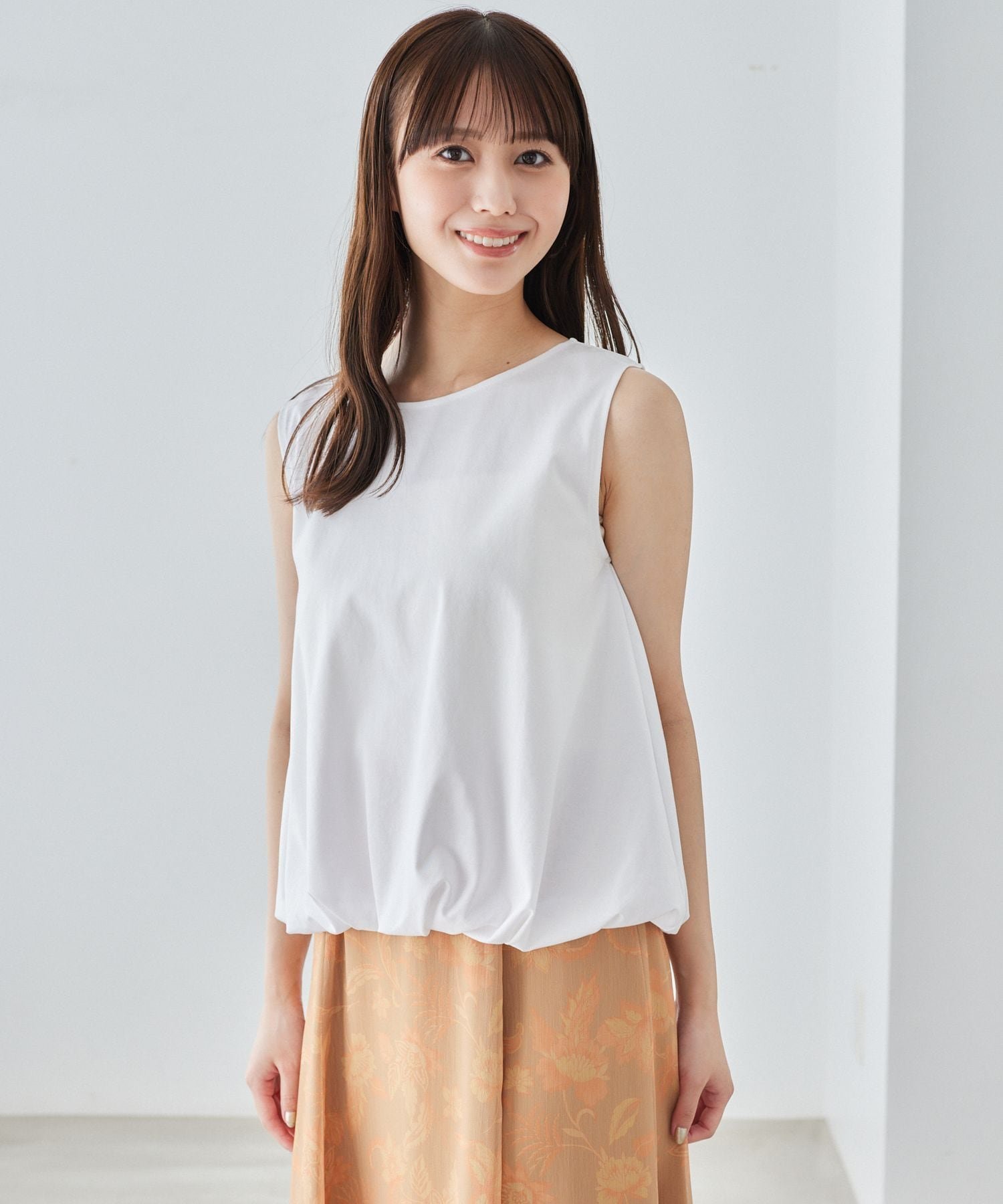【アンデミュウ/Andemiu】のカットバルーンノースリーブ インテリア・キッズ・メンズ・レディースファッション・服の通販 founy(ファニー) 　ファッション　Fashion　レディースファッション　Fashion for Women　トップス・カットソー　Cut & Sew Tops　キャミソール&ノースリーブ　Camisoles & Sleeveless Tops　おすすめ　Recommended / Our Picks　ショルダー　Shoulder, Shoulder Strap　ストレート　Straight, Straight Cut　ノースリーブ　Sleeveless, No-Sleeve　バルーン　Balloon, Balloon Silhouette　ボトム　Bottoms, Lower Wear　メッシュ　Mesh, Net Fabric　エレガント 上品　Elegant　オフ|ID: prp329100004742956 ipo3291000000034274175