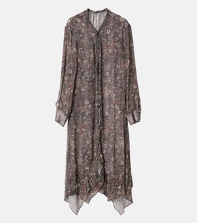 【ルシェル ブルー/LE CIEL BLEU】のギャザードレスフローラルミネラルプリント / Gathered Dressw/Floral Mineral Print 人気、トレンドファッション・服の通販 founy(ファニー) ファッション Fashion レディースファッション Fashion for Women ワンピース Dresses フォーマル・パーティードレス・結婚式用ドレス Elegant & Casual Dresses ジーンズ Jeans, Denim Pants スウェット / スエット Sweatshirt, Sweatwear スピンドル Spindle, Drawcord ドレス Dress, One-Piece ヘムライン Hemline, Bottom Cut ランダム Random, Irregular |ID:prp329100004742959