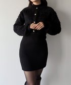 【ジュノア/JUNOAH】のmipiarl ショートシャギーカーディガン+ミニリブニットワンピースSET 人気、トレンドファッション・服の通販 founy(ファニー) ファッション Fashion レディースファッション Fashion for Women ワンピース Dresses ニットワンピース Knit Dresses カーディガン Cardigan, Knitwear thumbnail ブラック|ID: prp329100004742994 ipo3291000000034274409