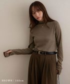 【ノアル/NOAHL】のソフトタッチハイネックメロウトップス オリーブブラウン|ID: prp329100004743003 ipo3291000000034274470