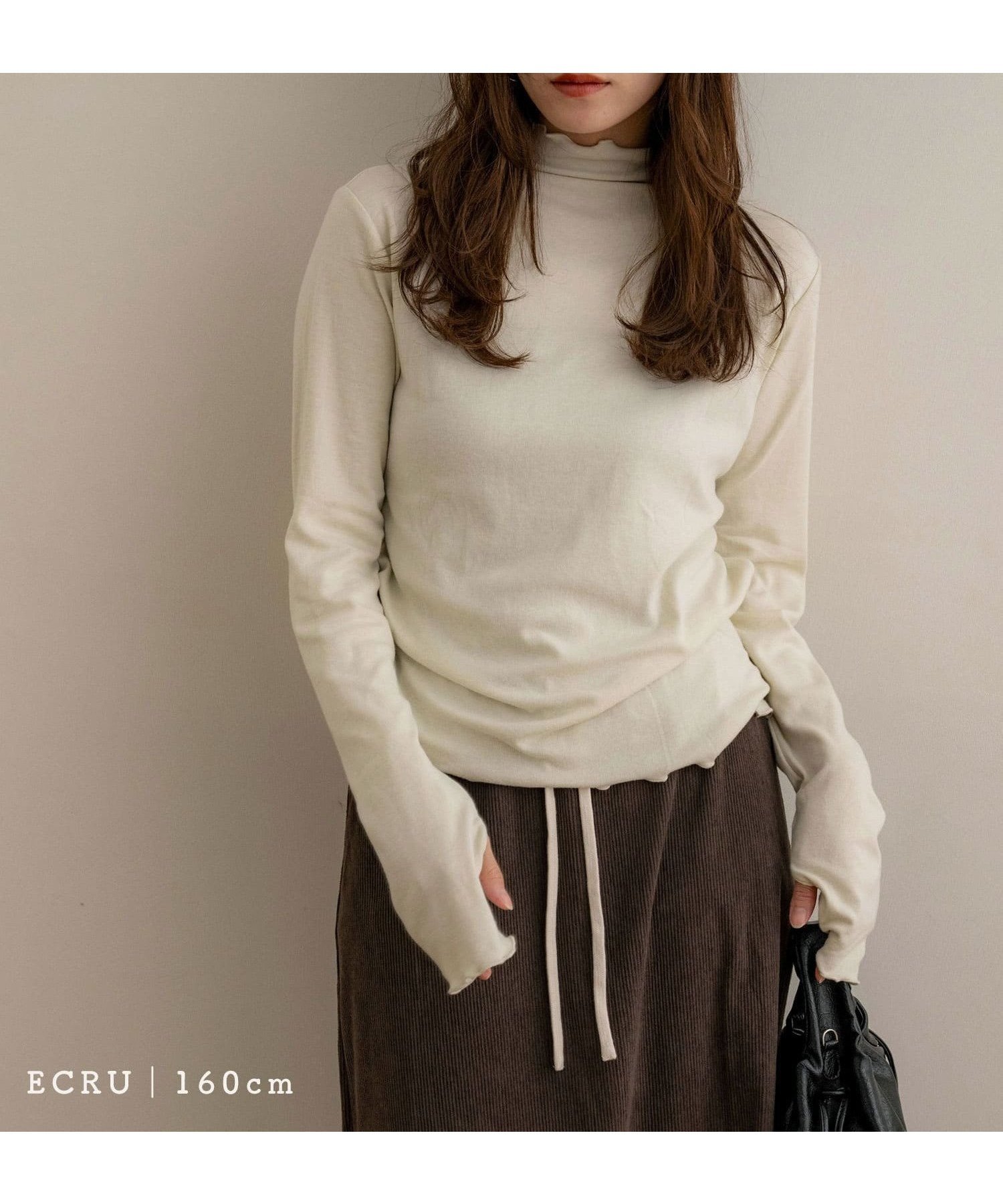 【ノアル/NOAHL】のソフトタッチハイネックメロウトップス インテリア・キッズ・メンズ・レディースファッション・服の通販 founy(ファニー) 　ファッション　Fashion　レディースファッション　Fashion for Women　トップス・カットソー　Cut & Sew Tops　インナー　Innerwear　シンプル　Simple, Minimal　ハイネック　High Neck, Mock Neck　ポケット　Pocket, Pocket Detail　秋　Autumn　A/W・秋冬　Autumn/Winter　エクリュ|ID: prp329100004743003 ipo3291000000034274472
