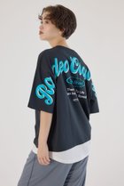 【ロデオクラウンズワイドボウル/RODEO CROWNS WIDE BOWL】のフェイクレイヤードスクリプトロゴ Tシャツ BLK|ID: prp329100004743006 ipo3291000000034274489