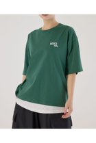 【ロデオクラウンズワイドボウル/RODEO CROWNS WIDE BOWL】のフェイクレイヤードスクリプトロゴ Tシャツ D/GRN3|ID: prp329100004743006 ipo3291000000034274491