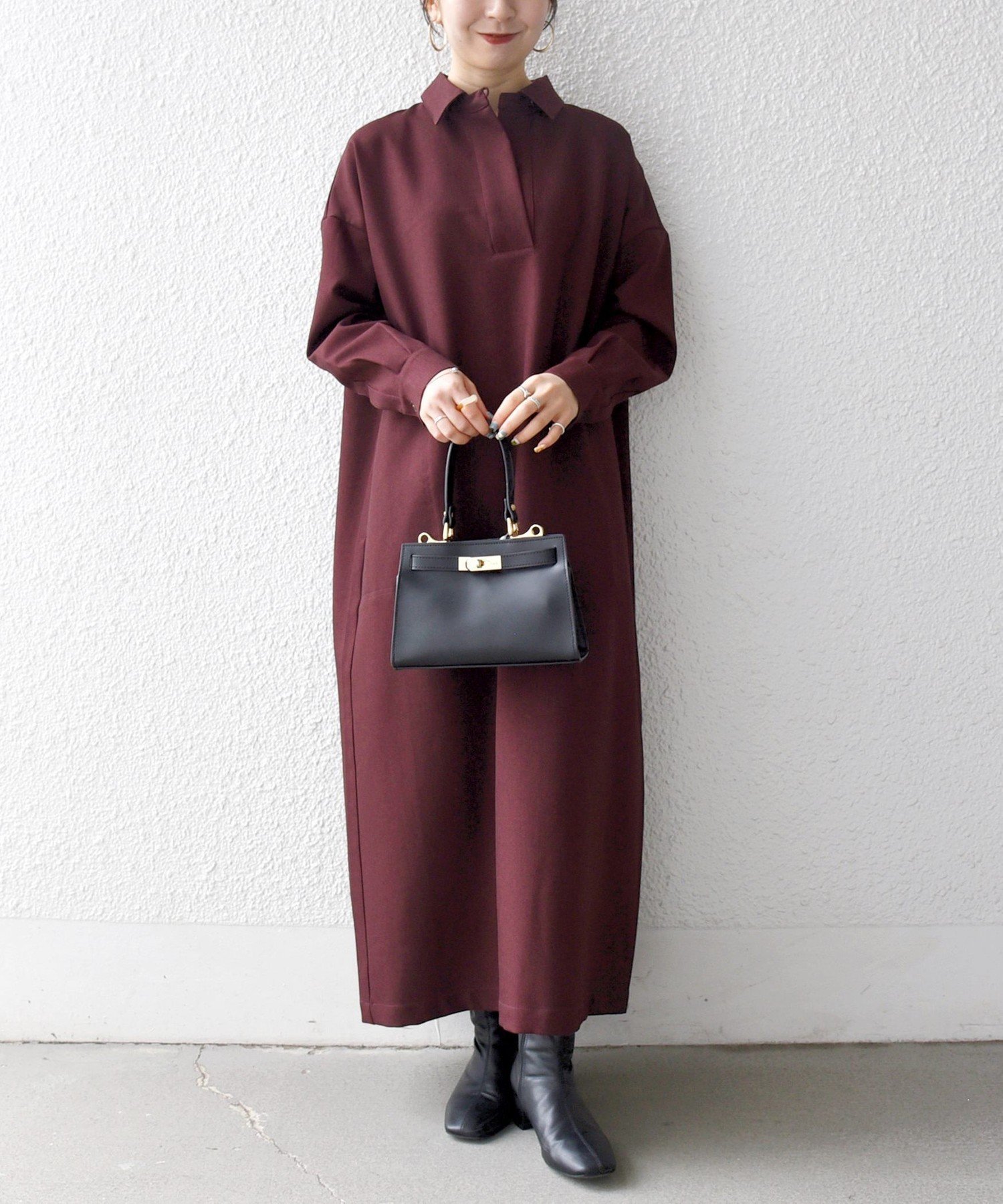 【シップス フォー ウィメン/SHIPS】のSHIPS any 洗濯機可能 サージ スキッパー シャツ ワンピース インテリア・キッズ・メンズ・レディースファッション・服の通販 founy(ファニー) ファッション Fashion レディースファッション Fashion for Women ワンピース Dresses シャツワンピース / 1枚で着映えコーデ Shirt Dresses スキッパー Skipper, Open Collar タートルネック Turtleneck, High Neck ボックス Boxy, Box Shape A/W・秋冬 Autumn/Winter おすすめ Recommended / Our Picks 2025年 2025 2025-2026秋冬・A/W Autumn/Winter 2025–26 AW25–26 ワイン|ID: prp329100004743025 ipo3291000000034787647