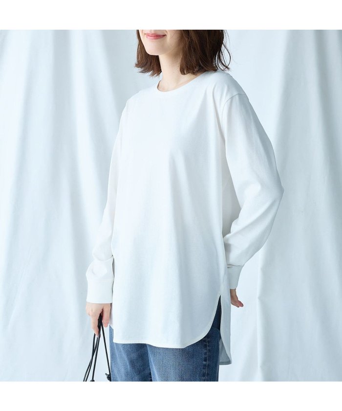 【エニー/ANY】の【洗濯機可】リブポイントテールTシャツ インテリア・キッズ・メンズ・レディースファッション・服の通販 founy(ファニー) https://founy.com/ ファッション Fashion レディースファッション Fashion for Women トップス・カットソー Cut & Sew Tops シャツ・ブラウス・オフィスカジュアル Elegant Blouses & Button-Ups ロングTシャツ・Tシャツ Longline T-Shirts & Tees おすすめ Recommended / Our Picks シンプル Simple, Minimal ベスト Vest, Waistcoat ベーシック Basic, Essential ロング Long, Long-Length 再入荷 Restock / Back in Stock |ID: prp329100004743038 ipo3291000000034274700