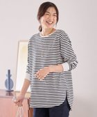 【エニー/ANY】の【洗濯機可】リブポイントテールTシャツ オフ×ブラック[105]|ID: prp329100004743038 ipo3291000000034274702