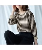 【エニー/ANY】の【洗濯機可】リブポイントテールTシャツ ベージュ×ブラック[133]|ID: prp329100004743038 ipo3291000000034274704