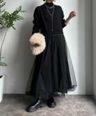【ドゥドゥ/DouDou】の【WEB限定】ニット×チュールワンピース 人気、トレンドファッション・服の通販 founy(ファニー) ファッション Fashion レディースファッション Fashion for Women ワンピース Dresses シンプル Simple, Minimal スマート Smart, Elegant タンク Tank Top, Sleeveless Top チュール Tulip, Tulip Motif A/W・秋冬 Autumn/Winter 冬 Winter / This Winter 再入荷 Restock / Back in Stock 2025年 2025 2025-2026秋冬・A/W Autumn/Winter 2025–26 AW25–26 thumbnail ブラック|ID: prp329100004743041 ipo3291000000034274712