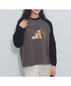 【ビームス ウイメン/BEAMS】のキャットプリント ロングスリーブTシャツ CHARCOAL|ID: prp329100004743067 ipo3291000000034274893