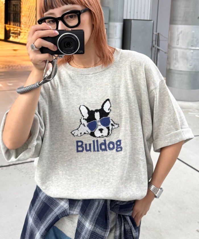 【チャオパニックティピー/CIAOPANIC TYPY】の【ユニセックス】アニマル柄犬サマーニット半袖Tシャツ インテリア・キッズ・メンズ・レディースファッション・服の通販 founy(ファニー) https://founy.com/ ファッション Fashion レディースファッション Fashion for Women トップス・カットソー Cut & Sew Tops ニット Knit Tops & Sweaters シャツ・ブラウス・オフィスカジュアル Elegant Blouses & Button-Ups ロングTシャツ・Tシャツ Longline T-Shirts & Tees アニマル Animal Print サマー Summer, Summer Style サングラス Sunglasses, Shades ショート Short, Short Length シンプル Simple, Minimal スラックス Slacks, Dress Pants デニム Denim, Jeans Material ボトム Bottoms, Lower Wear 半袖 Short Sleeve, Half Sleeve モチーフ Motif, Design Theme ロング Long, Long-Length ワイド Wide, Wide Fit おすすめ Recommended / Our Picks 犬 Dog |ID: prp329100004743070 ipo3291000000034274905