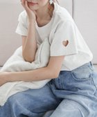 【ラジュール/Lajour】のハートカットTシャツ オートミール|ID: prp329100004743081 ipo3291000000034275002
