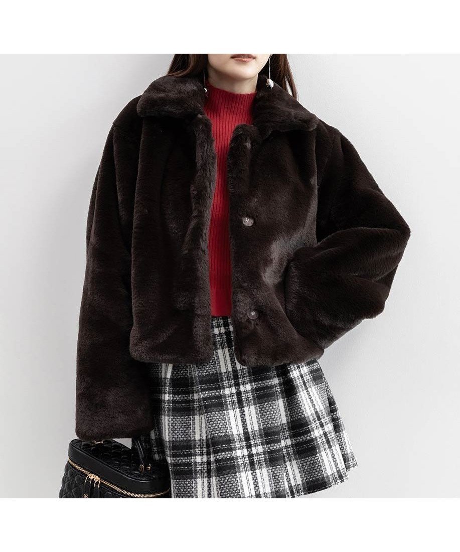 【ランダ/RANDA】の【選べる丈感】ショート丈フェイクファーコート 人気、トレンドファッション・服の通販 founy(ファニー) 　ファッション　Fashion　レディースファッション　Fashion for Women　アウター　Coat / Outerwear Collection　コート・ロングコート・ピーコート　Long Coats, Peacoats & More　コンパクト　Compact, Small Size　ショート　Short, Short Length　バランス　Balance, Style Balance　フェイクファー　Faux Fur, Imitation Fur　防寒　Cold Protection, Winter-Ready　 other-1|ID: prp329100004743088 ipo3291000000034947387