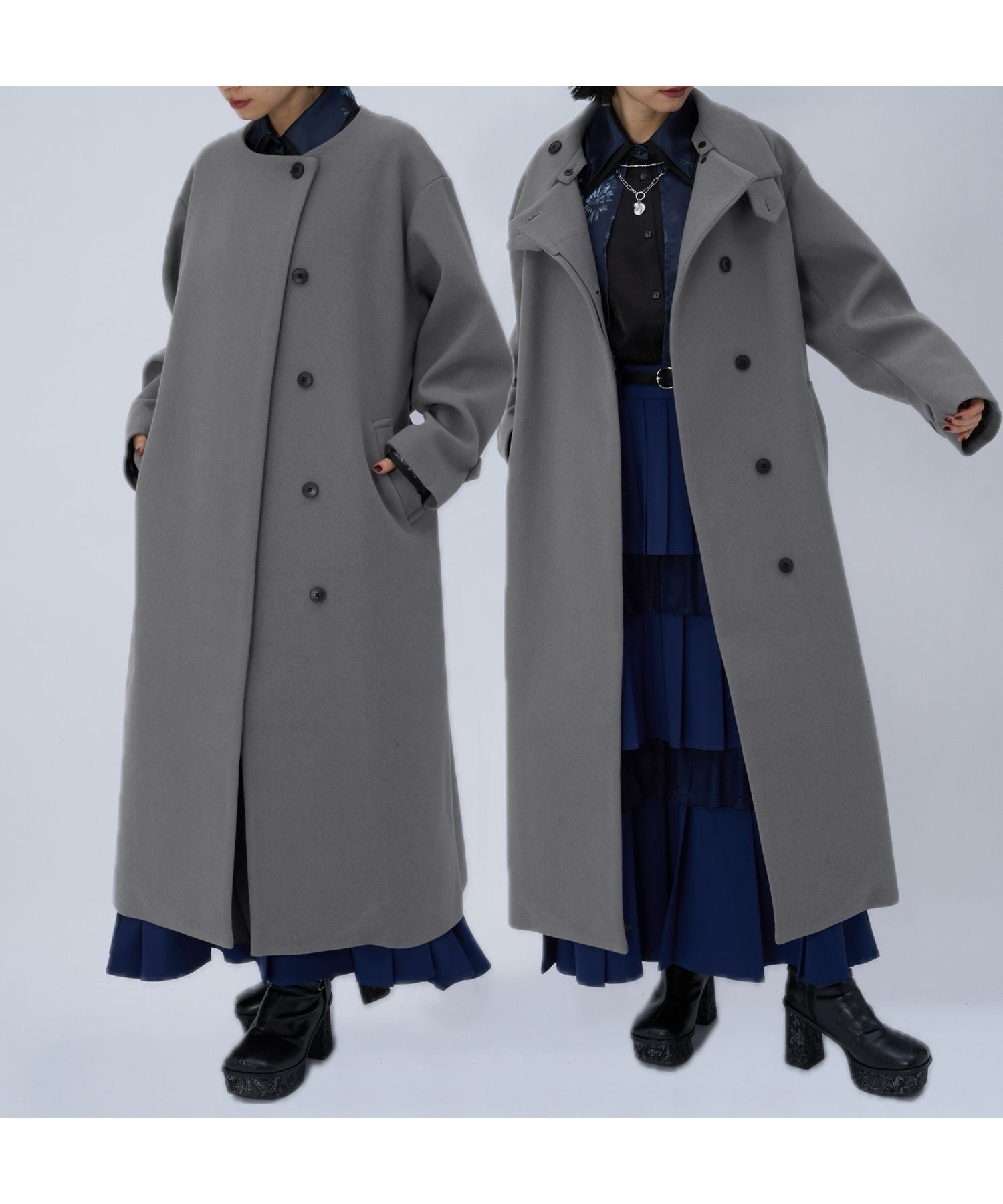 【ハレ/HARE】のウーリーテック2WAYスタンドロングコート インテリア・キッズ・メンズ・レディースファッション・服の通販 founy(ファニー) ファッション Fashion レディースファッション Fashion for Women アウター Coat / Outerwear Collection コート・ロングコート・ピーコート Long Coats, Peacoats & More おすすめ Recommended / Our Picks ウェーブ Wavy Pattern シンプル Simple, Minimal スタンド Stand Collar, Upright Stand ストレート Straight, Straight Cut ハイネック High Neck, Mock Neck フェミニン Feminine, Girly フレア Flare, Flared フロント Front, Front Design リラックス Relax, Relaxed Fit ロング Long, Long-Length ワイド Wide, Wide Fit エレガント 上品 Elegant 定番 Standard, Basic Item グレー14|ID: prp329100004743131 ipo3291000000034719320