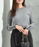 【インタープラネット/INTERPLANET】の配色クルーネック袖ボタンプルオーバー グレー|ID: prp329100004743145 ipo3291000000034275337