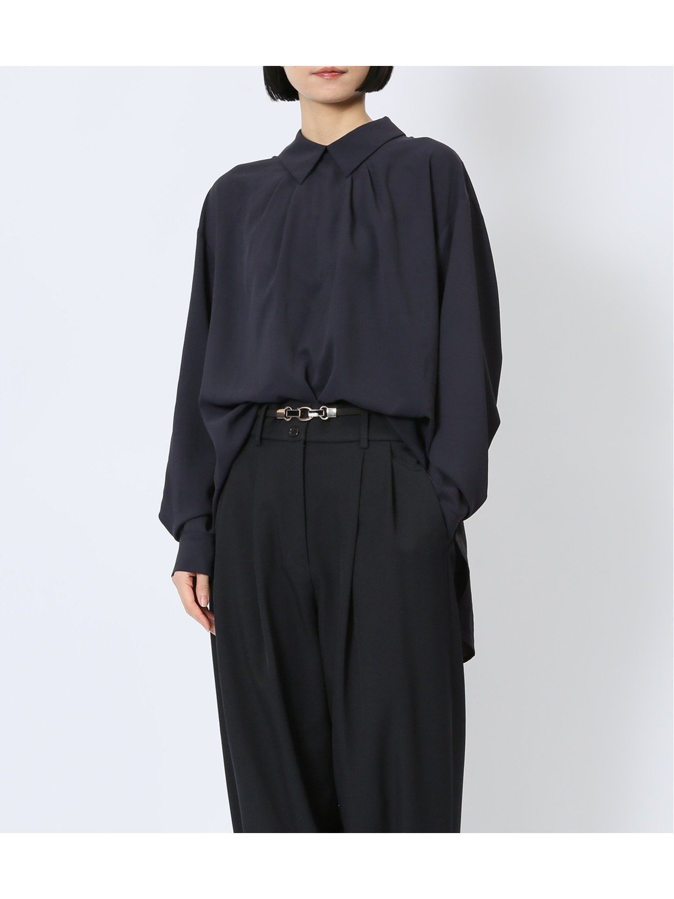 【タカキュー/TAKA-Q】のレギュラーカラー プルオーバーチュニック 【25SS】 長袖 レディース シャツ カットソー トップス ブラウス カジュアル インナー ビジネス ギフト プレゼント インテリア・キッズ・メンズ・レディースファッション・服の通販 founy(ファニー) 　ファッション　Fashion　レディースファッション　Fashion for Women　トップス・カットソー　Cut & Sew Tops　シャツ・ブラウス・オフィスカジュアル　Elegant Blouses & Button-Ups　カジュアルプルオーバー・ニットトップス　Pullovers & Knit Tops / Casual Pullovers　カットソー・ベーシックTシャツ　Cut-and-Sewn Tops / Stretch Tees & Basics　インナー　Innerwear　オケージョン　Occasion Wear　春　Spring　カットソー　Cut and Sewn Top　カフス　Cuff Design　ギャザー　Gathered, Ruffled　スリット　Slit, Slit Detail　チュニック　Tunic, Long Top　なめらか　Smooth, Silky Texture　長袖　Long Sleeve, Full Sleeve　バランス　Balance, Style Balance　フィット　Fit, Slim Fit　レギュラー　Regular, Standard Fit　S/S・春夏　SS, Spring/Summer, Warm Season　おすすめ　Recommended / Our Picks　夏　Summer　セレモニー　Ceremony　ギフト プレゼント　Gift / Present　ビジネス 仕事 通勤　Business / Work / Commuting　2025年　2025　2025春夏・S/S　Spring/Summer 2025 SS25　75紺|ID: prp329100004743152 ipo3291000000034275394