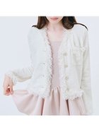 【リリーブラウン/Lily Brown】の【限定カラー】カットツイードフリンジジャケット WHT[001]|ID: prp329100004743182 ipo3291000000034275670