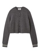 【ミラオーウェン/Mila Owen】のカシミヤタッチ配色ケーブルニットカーディガン 人気、トレンドファッション・服の通販 founy(ファニー) ファッション Fashion レディースファッション Fashion for Women トップス・カットソー Cut & Sew Tops ニット Knit Tops & Sweaters カーディガン・羽織り Layered Style Cardigans 秋 Autumn カーディガン Cardigan, Knitwear コンパクト Compact, Small Size シンプル Simple, Minimal スポーツ Sports, Activewear スマート Smart, Elegant トレンド Trend, Trending Now ボックス Boxy, Box Shape おすすめ Recommended / Our Picks thumbnail GRY[006]|ID: prp329100004743236 ipo3291000000035189124