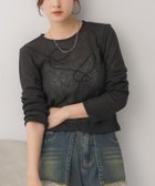 【レトロガール/RETRO GIRL】のモール刺繍ロンTEE 人気、トレンドファッション・服の通販 founy(ファニー) ファッション Fashion レディースファッション Fashion for Women トップス・カットソー Cut & Sew Tops ロングTシャツ・Tシャツ Longline T-Shirts & Tees おすすめ Recommended / Our Picks インナー Innerwear ウェーブ Wavy Pattern キャミソール Camisole, Spaghetti Strap Top トレンド Trend, Trending Now ベーシック Basic, Essential 春 Spring 秋 Autumn thumbnail ブラック|ID: prp329100004743251 ipo3291000000034389332