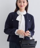 【インディヴィ/INDIVI】の【ミニブークレ素材】ジャケットライクカーディガン ネイビー|ID: prp329100004743275 ipo3291000000034471220