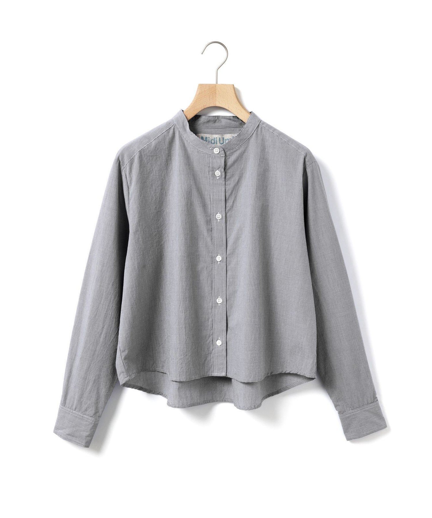 【マーコート/MARcourt】のMidiUmi パターンショートシャツ インテリア・キッズ・メンズ・レディースファッション・服の通販 founy(ファニー) 　ファッション　Fashion　レディースファッション　Fashion for Women　トップス・カットソー　Cut & Sew Tops　シャツ・ブラウス・オフィスカジュアル　Elegant Blouses & Button-Ups　ギンガム　Gingham, Gingham Fabric　ショート　Short, Short Length　ストライプ　Stripe, Striped Pattern　チェック　Check, Plaid, Tartan　ポケット　Pocket, Pocket Detail　秋　Autumn　長袖　Long Sleeve, Full Sleeve　ブラックチェック|ID: prp329100004743362 ipo3291000000034277470
