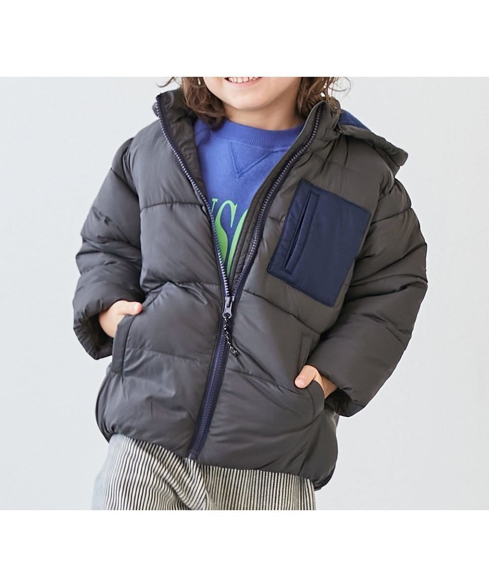 【デビロック/devirock / KIDS】の洗える ファイバーダウン フードが取り外せる あったか防風 ジャケット 25AW インテリア・キッズ・メンズ・レディースファッション・服の通販 founy(ファニー) 　ファッション　Fashion　キッズファッション　Fashion for Kids　洗える　Machine Washable　ジャケット　Jacket, Outerwear　タフタ　Taffeta, Structured Fabric　ダウン　Down, Puffer　トレンド　Trend, Trending Now　ポケット　Pocket, Pocket Detail　2025年　2025　2025-2026秋冬・A/W　Autumn/Winter 2025–26 AW25–26　スミクロ|ID: prp329100004743367 ipo3291000000034512887