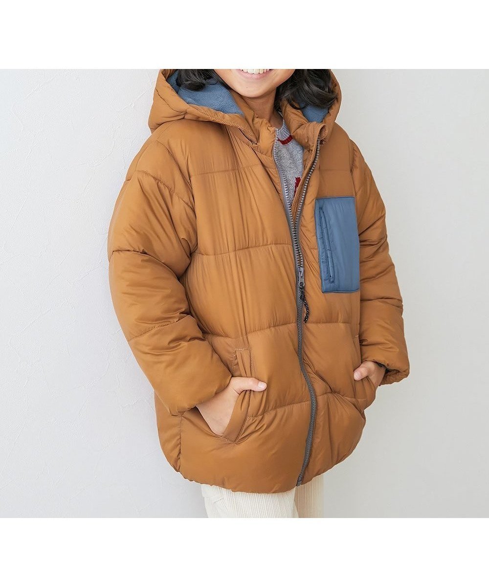 【デビロック/devirock / KIDS】の洗える ファイバーダウン フードが取り外せる あったか防風 ジャケット 25AW インテリア・キッズ・メンズ・レディースファッション・服の通販 founy(ファニー) 　ファッション　Fashion　キッズファッション　Fashion for Kids　洗える　Machine Washable　ジャケット　Jacket, Outerwear　タフタ　Taffeta, Structured Fabric　ダウン　Down, Puffer　トレンド　Trend, Trending Now　ポケット　Pocket, Pocket Detail　2025年　2025　2025-2026秋冬・A/W　Autumn/Winter 2025–26 AW25–26　キャメル|ID: prp329100004743367 ipo3291000000034512888