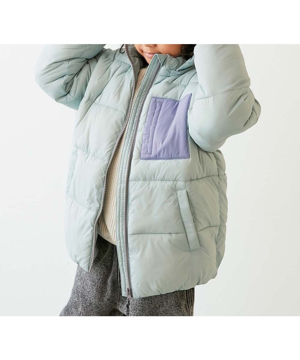 【デビロック/devirock / KIDS】の洗える ファイバーダウン フードが取り外せる あったか防風 ジャケット 25AW インテリア・キッズ・メンズ・レディースファッション・服の通販 founy(ファニー) 　ファッション　Fashion　キッズファッション　Fashion for Kids　洗える　Machine Washable　ジャケット　Jacket, Outerwear　タフタ　Taffeta, Structured Fabric　ダウン　Down, Puffer　トレンド　Trend, Trending Now　ポケット　Pocket, Pocket Detail　2025年　2025　2025-2026秋冬・A/W　Autumn/Winter 2025–26 AW25–26　セージ|ID: prp329100004743367 ipo3291000000034512889