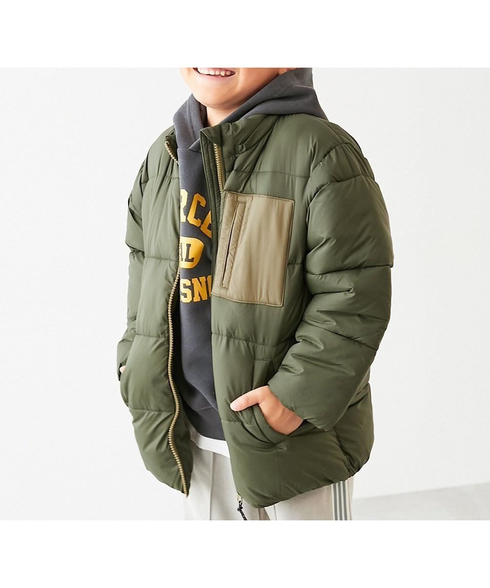 【デビロック/devirock / KIDS】の洗える ファイバーダウン フードが取り外せる あったか防風 ジャケット 25AW インテリア・キッズ・メンズ・レディースファッション・服の通販 founy(ファニー) 　ファッション　Fashion　キッズファッション　Fashion for Kids　洗える　Machine Washable　ジャケット　Jacket, Outerwear　タフタ　Taffeta, Structured Fabric　ダウン　Down, Puffer　トレンド　Trend, Trending Now　ポケット　Pocket, Pocket Detail　2025年　2025　2025-2026秋冬・A/W　Autumn/Winter 2025–26 AW25–26　サファリグリーン|ID: prp329100004743367 ipo3291000000034512892