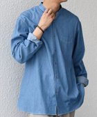 【シップス/SHIPS / MEN】のSHIPS any 洗濯機可能 4.5oz ライト デニム バンドカラー シャツ ブルー|ID: prp329100004743385 ipo3291000000034277749