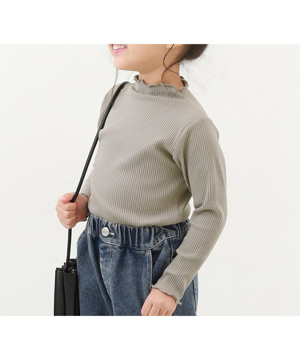 【デビロック/devirock / KIDS】のメロウリブ長袖Tシャツ ロンT トップス 25AW インテリア・キッズ・メンズ・レディースファッション・服の通販 founy(ファニー) 　ファッション　Fashion　キッズファッション　Fashion for Kids　トップス・カットソー　Cut & Sew Tops　インナー　Innerwear　カットソー　Cut and Sewn Top　デニム　Denim, Jeans Material　長袖　Long Sleeve, Full Sleeve　フィット　Fit, Slim Fit　おすすめ　Recommended / Our Picks　2025年　2025　2025-2026秋冬・A/W　Autumn/Winter 2025–26 AW25–26　グレージュ|ID: prp329100004743391 ipo3291000000034490459