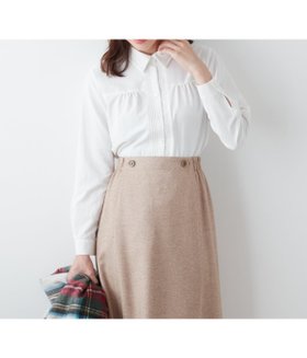 【ニューヨーカー/NEWYORKER】のポリエステルナチュラルブロード はしごレースシャツ 人気、トレンドファッション・服の通販 founy(ファニー) ファッション Fashion レディースファッション Fashion for Women トップス・カットソー Cut & Sew Tops シャツ・ブラウス・オフィスカジュアル Elegant Blouses & Button-Ups ギャザー Gathered, Ruffled シンプル Simple, Minimal ジャケット Jacket, Outerwear 長袖 Long Sleeve, Full Sleeve レース Lace, Lace Fabric A/W・秋冬 Autumn/Winter |ID:prp329100004743396