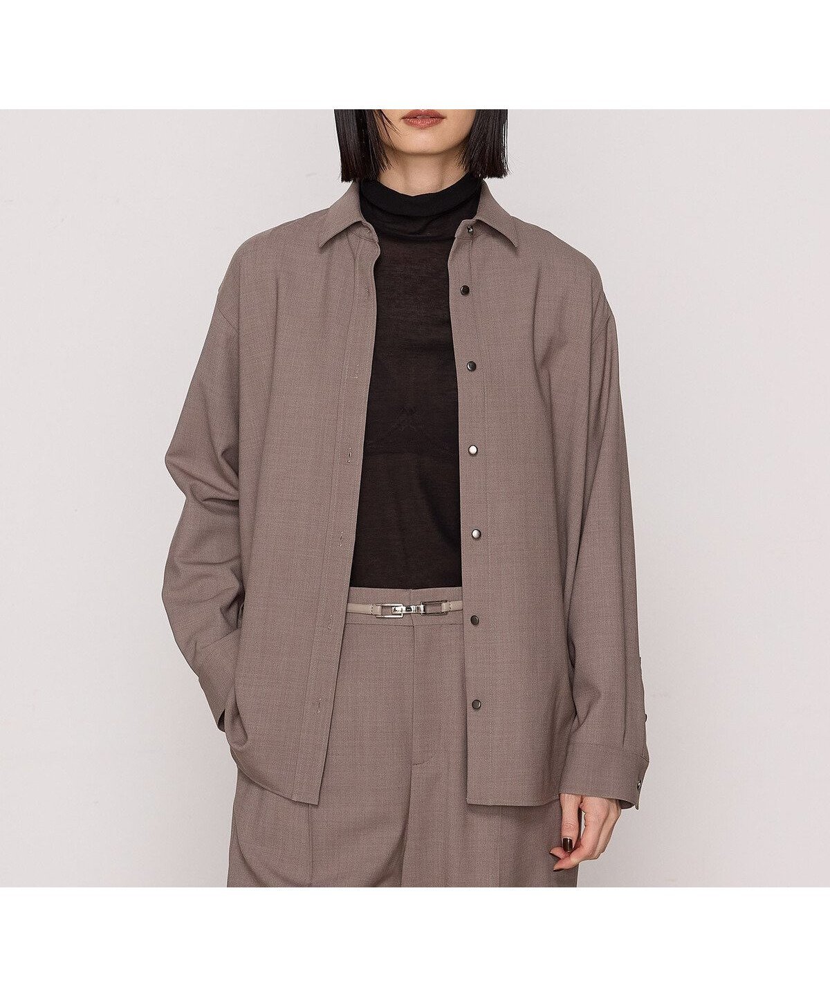 【コムサ/COMME CA】のサイロスパン ツイル シャツ 人気、トレンドファッション・服の通販 founy(ファニー) 　ファッション　Fashion　レディースファッション　Fashion for Women　トップス・カットソー　Cut & Sew Tops　シャツ・ブラウス・オフィスカジュアル　Elegant Blouses & Button-Ups　カフス　Cuff Design　ジャケット　Jacket, Outerwear　ストレッチ　Stretch, Stretchy Fabric　ツイル　Twist, Twisted Detail　メタル　Metal, Metal Parts　エレガント 上品　Elegant　 other-1|ID: prp329100004743397 ipo3291000000034277916