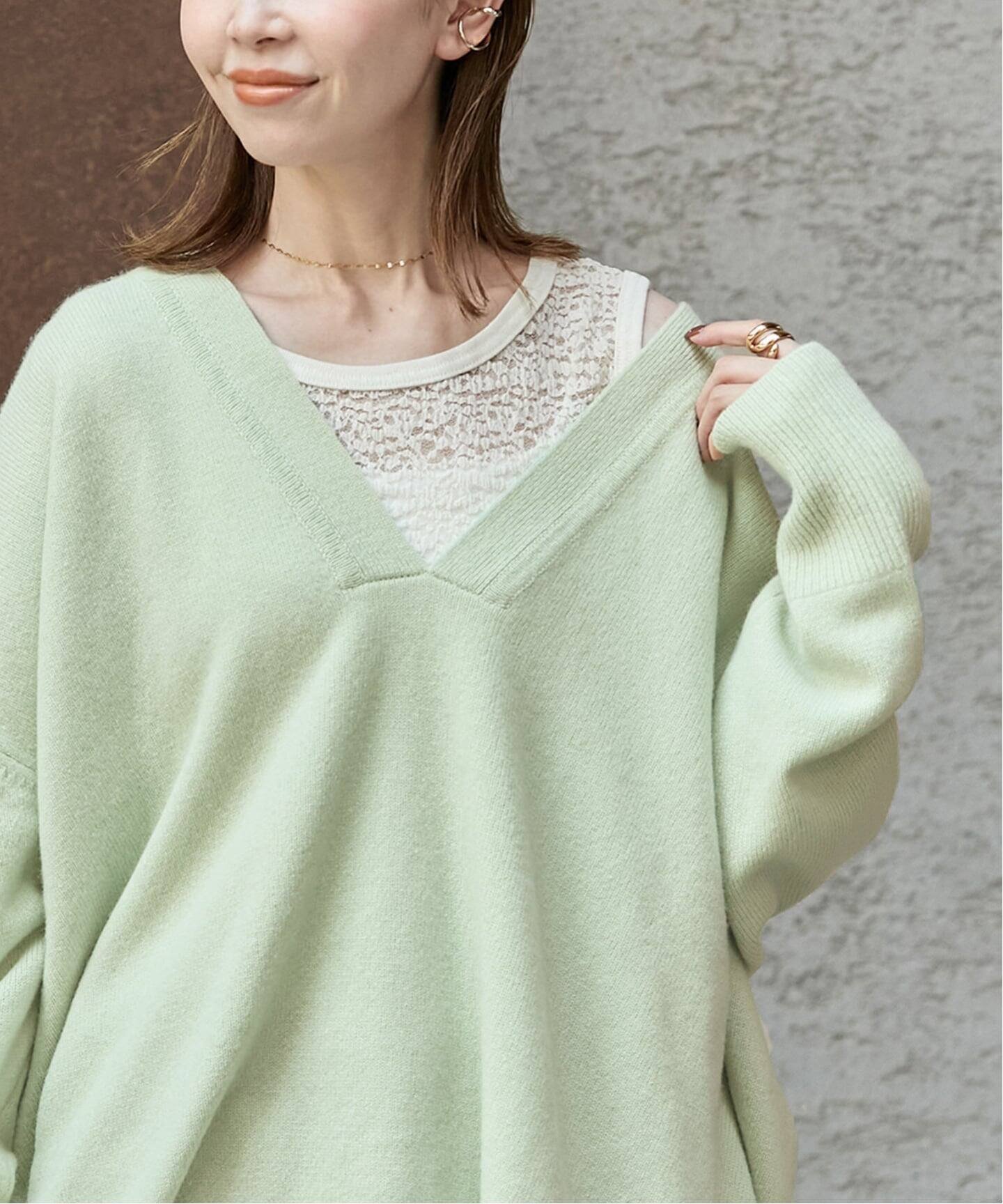 【ジャーナルスタンダード/JOURNAL STANDARD】の【2025FW 新作】MUSIC DEEP V ルーズプルオーバー インテリア・キッズ・メンズ・レディースファッション・服の通販 founy(ファニー) 　ファッション　Fashion　レディースファッション　Fashion for Women　トップス・カットソー　Cut & Sew Tops　カジュアルプルオーバー・ニットトップス　Pullovers & Knit Tops / Casual Pullovers　ジャケット　Jacket, Outerwear　ポンチョ　Poncho, Cape Style　定番　Standard, Basic Item　グリーン D|ID: prp329100004743417 ipo3291000000034278120