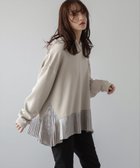 【ラジュール/Lajour】のプリーツヘムパーカー ベージュ|ID: prp329100004743443 ipo3291000000034419086