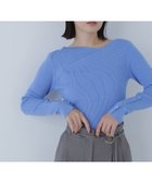 【ナチュラル ビューティー ベーシック/NATURAL BEAUTY BASIC】のニュアンスネックリブニット 人気、トレンドファッション・服の通販 founy(ファニー) ファッション Fashion レディースファッション Fashion for Women トップス・カットソー Cut & Sew Tops ニット Knit Tops & Sweaters フィット Fit, Slim Fit エレガント 上品 Elegant thumbnail ブルー|ID: prp329100004743449 ipo3291000000034278432