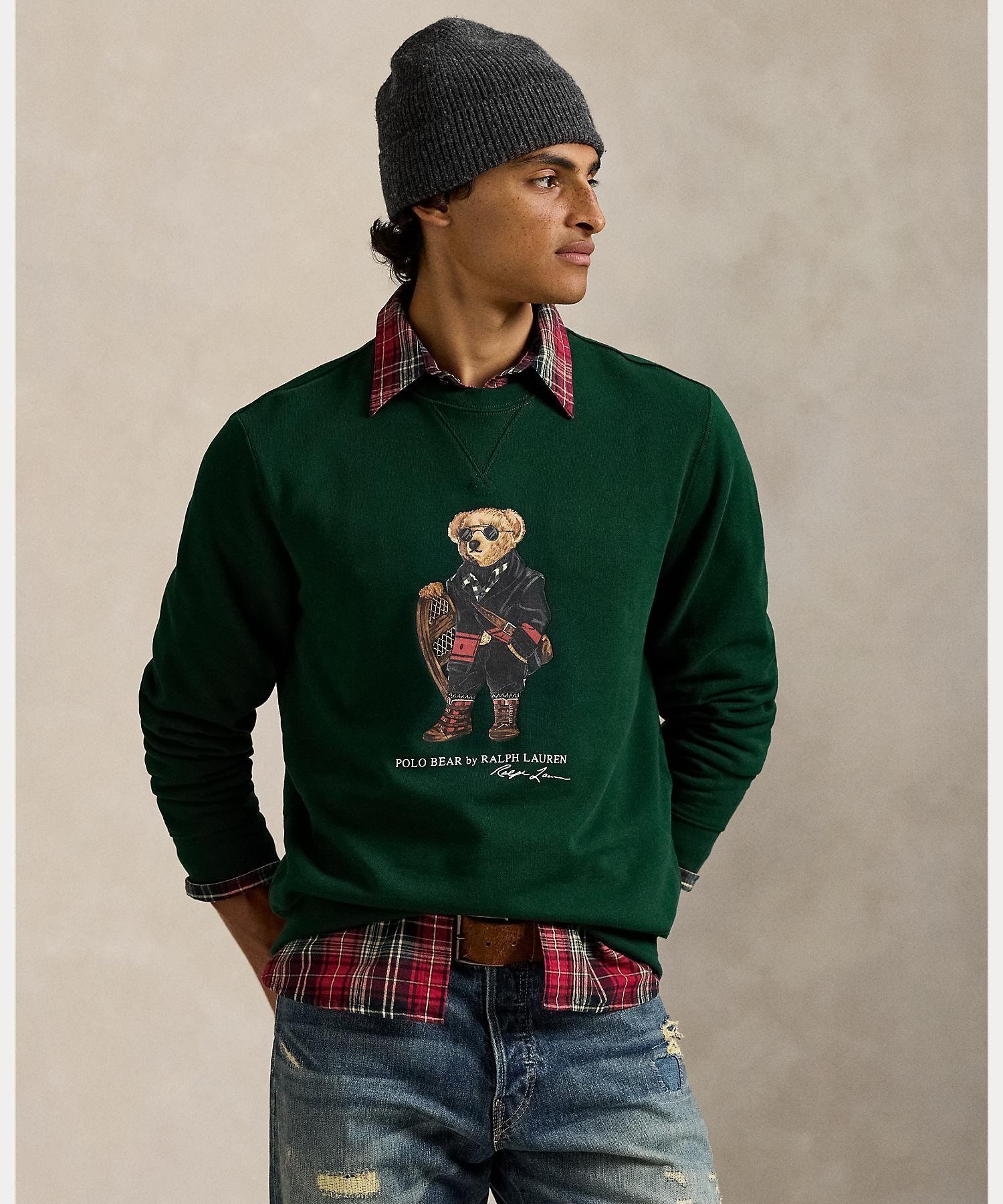 【ラルフローレン/RALPH LAUREN / MEN】のPolo ベア フリース スウェットシャツ インテリア・キッズ・メンズ・レディースファッション・服の通販 founy(ファニー) 　ファッション　Fashion　メンズファッション　Fashion for Men　フロント　Front, Front Design　プリント　Print, Printed Pattern　長袖　Long Sleeve, Full Sleeve　300グリーン|ID: prp329100004743473 ipo3291000000034278676