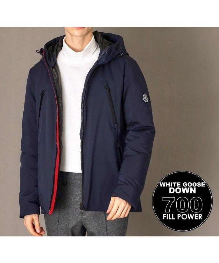【ドレステリア/DRESSTERIOR / MEN】の【700フィルパワー/高品質ダウン】ウォータープルーフ ホワイトグースダウン インテリア・キッズ・メンズ・レディースファッション・服の通販 founy(ファニー) 　ファッション　Fashion　メンズファッション　Fashion for Men　アウトドア　Outdoor Clothing　ウォーター　Water　サテン　Satin, Glossy Fabric　ジップ　Zip, Zipper　ジャケット　Jacket, Outerwear　スポーティ　Sporty, Casual Athletic　スマート　Smart, Elegant　ダウン　Down, Puffer　ドレス　Dress, One-Piece　人気　Popular, Best Seller　バランス　Balance, Style Balance　パターン　Pattern, Design Print　フェザー　Feather, Feather Detail　フラット　Flat, Flat Shoes　フロント　Front, Front Design　ポケット　Pocket, Pocket Detail　ラグジュアリー　Luxury, Elegant　冬　Winter / This Winter　エレガント 上品　Elegant　ネイビー|ID: prp329100004743474 ipo3291000000034278691