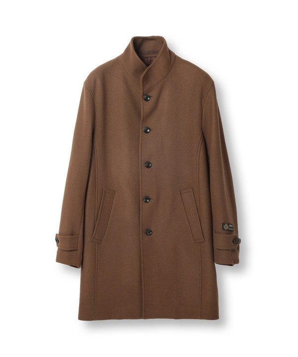 【メンズビギトーキョー/Men's Bigi / MEN】のBellandiウールメルトンスタンドカラーコート インテリア・キッズ・メンズ・レディースファッション・服の通販 founy(ファニー) 　ファッション　Fashion　メンズファッション　Fashion for Men　イタリア　Italy　クラシック　Classic, Timeless Style　スタイリッシュ　Stylish, Fashionable　スタンド　Stand Collar, Upright Stand　スーツ　Suit, Formalwear　デニム　Denim, Jeans Material　フィット　Fit, Slim Fit　メルトン　Melton, Heavy Wool　エレガント 上品　Elegant　ブラウン|ID: prp329100004743484 ipo3291000000034278786