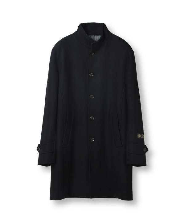 【メンズビギトーキョー/Men's Bigi / MEN】のBellandiウールメルトンスタンドカラーコート インテリア・キッズ・メンズ・レディースファッション・服の通販 founy(ファニー) 　ファッション　Fashion　メンズファッション　Fashion for Men　イタリア　Italy　クラシック　Classic, Timeless Style　スタイリッシュ　Stylish, Fashionable　スタンド　Stand Collar, Upright Stand　スーツ　Suit, Formalwear　デニム　Denim, Jeans Material　フィット　Fit, Slim Fit　メルトン　Melton, Heavy Wool　エレガント 上品　Elegant　ブラック|ID: prp329100004743484 ipo3291000000034278787