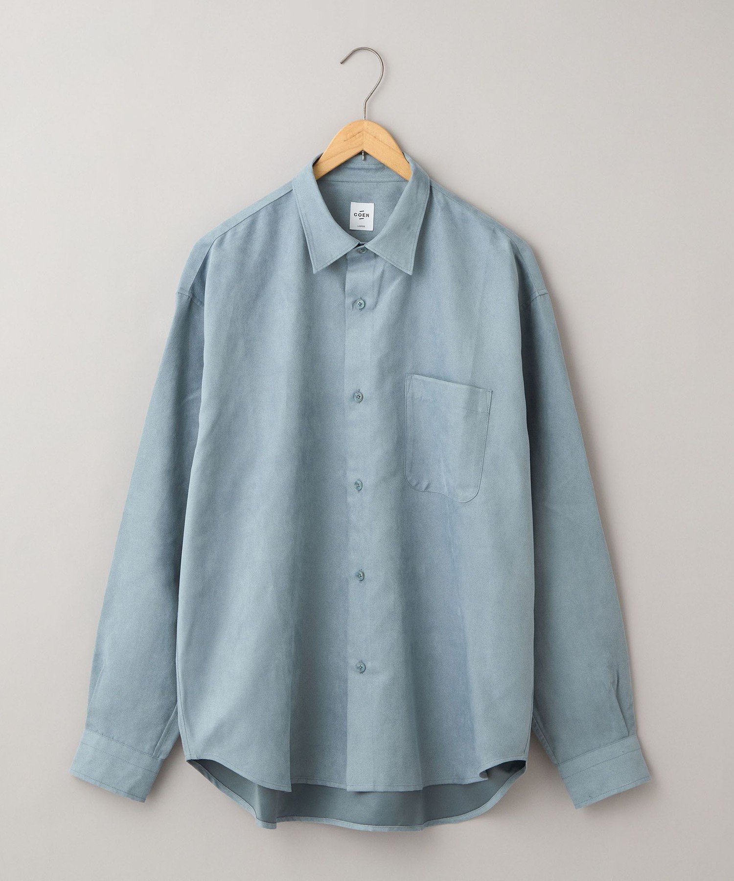 【コーエン メン/COEN / MEN】のスウェードライクシャツ インテリア・キッズ・メンズ・レディースファッション・服の通販 founy(ファニー) 　ファッション　Fashion　メンズファッション　Fashion for Men　インナー　Innerwear　スウェット / スエット　Sweatshirt, Sweatwear　冬　Winter / This Winter　秋　Autumn　A/W・秋冬　Autumn/Winter　羽織　Haori, Light Jacket　LT.BLUE|ID: prp329100004743507 ipo3291000000034279024