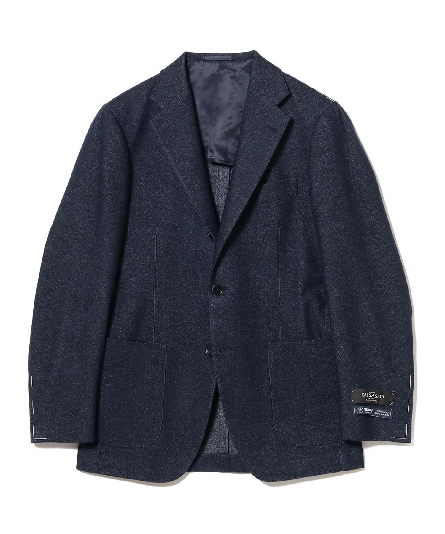 【ビームス/BEAMS / MEN】のEASY DALSASSO ミックスファブリック インディゴカラー ジャケット インテリア・キッズ・メンズ・レディースファッション・服の通販 founy(ファニー) 　ファッション　Fashion　メンズファッション　Fashion for Men　イタリア　Italy　エレガント 上品　Elegant　クラシック　Classic, Timeless Style　ジャケット　Jacket, Outerwear　スタンダード　Standard, Basic　パターン　Pattern, Design Print　パッチ　Patch, Appliqué　ポケット　Pocket, Pocket Detail　アウトレット　Outlet / Clearance　INDIGO|ID: prp329100004743521 ipo3291000000034279145